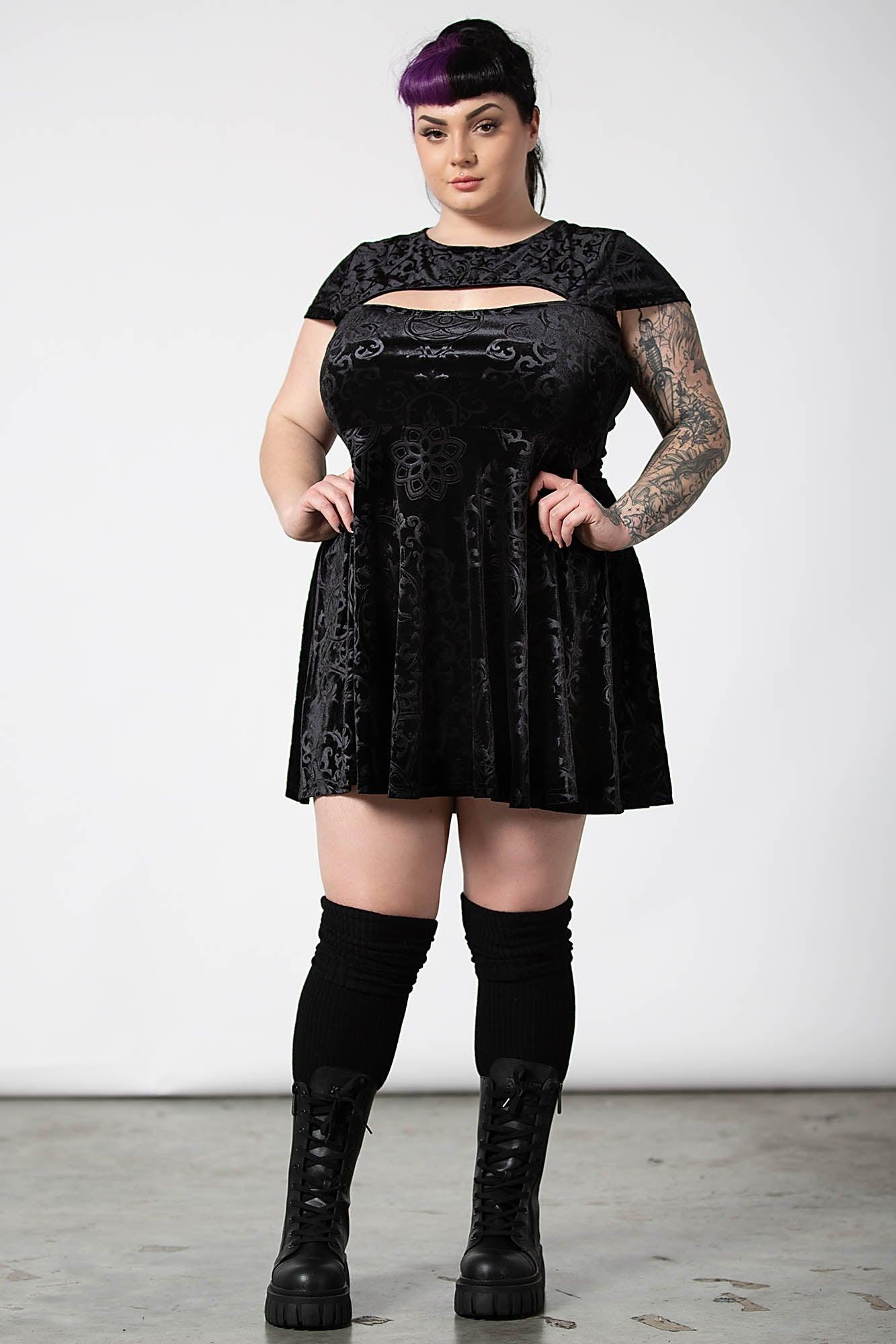 Blasphemia Keyhole Skater Dress Female Product Image