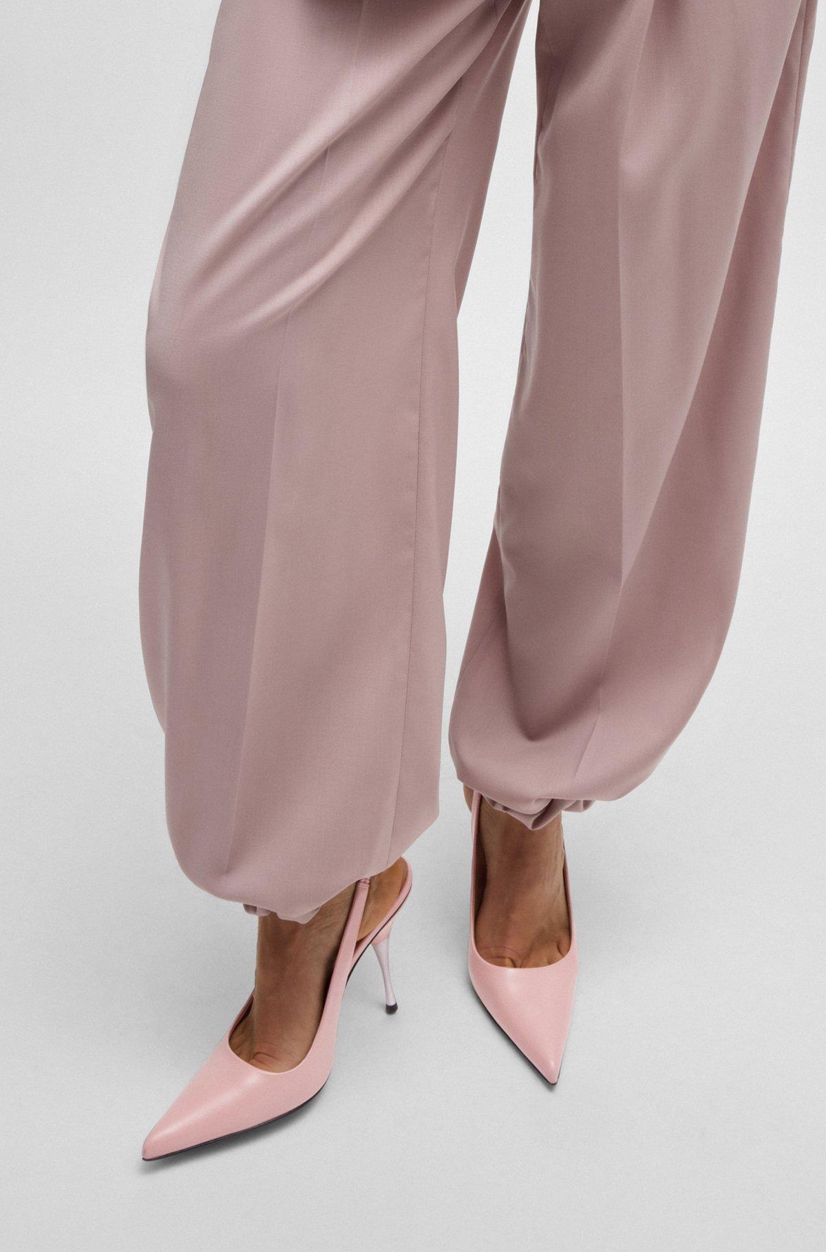 NAOMI x BOSS slingback pumps in smooth leather Product Image
