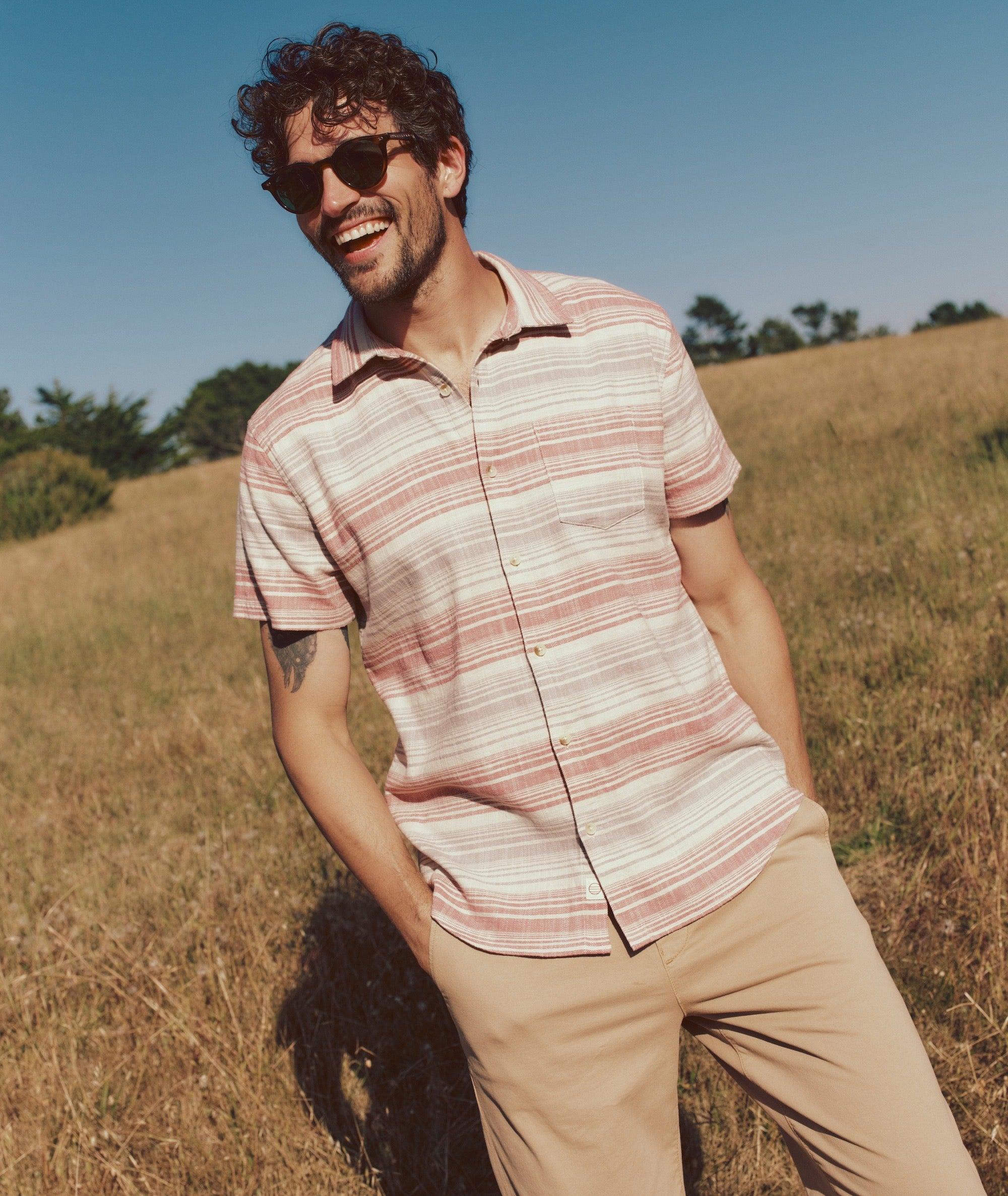 Engineered Stripe Polo Product Image