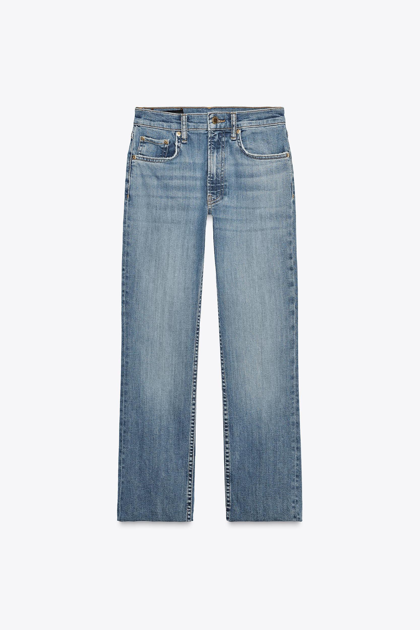 ZW COLLECTION HIGH WAIST CROPPED BOOTCUT JEANS Product Image