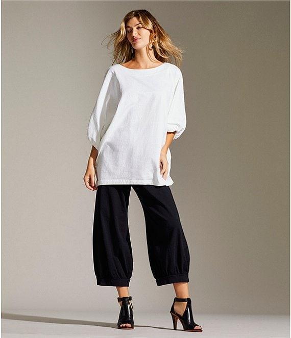 Bryn Walker Wilder Elbow Dolman Banded Short Sleeve Crew Neck Tunic Product Image