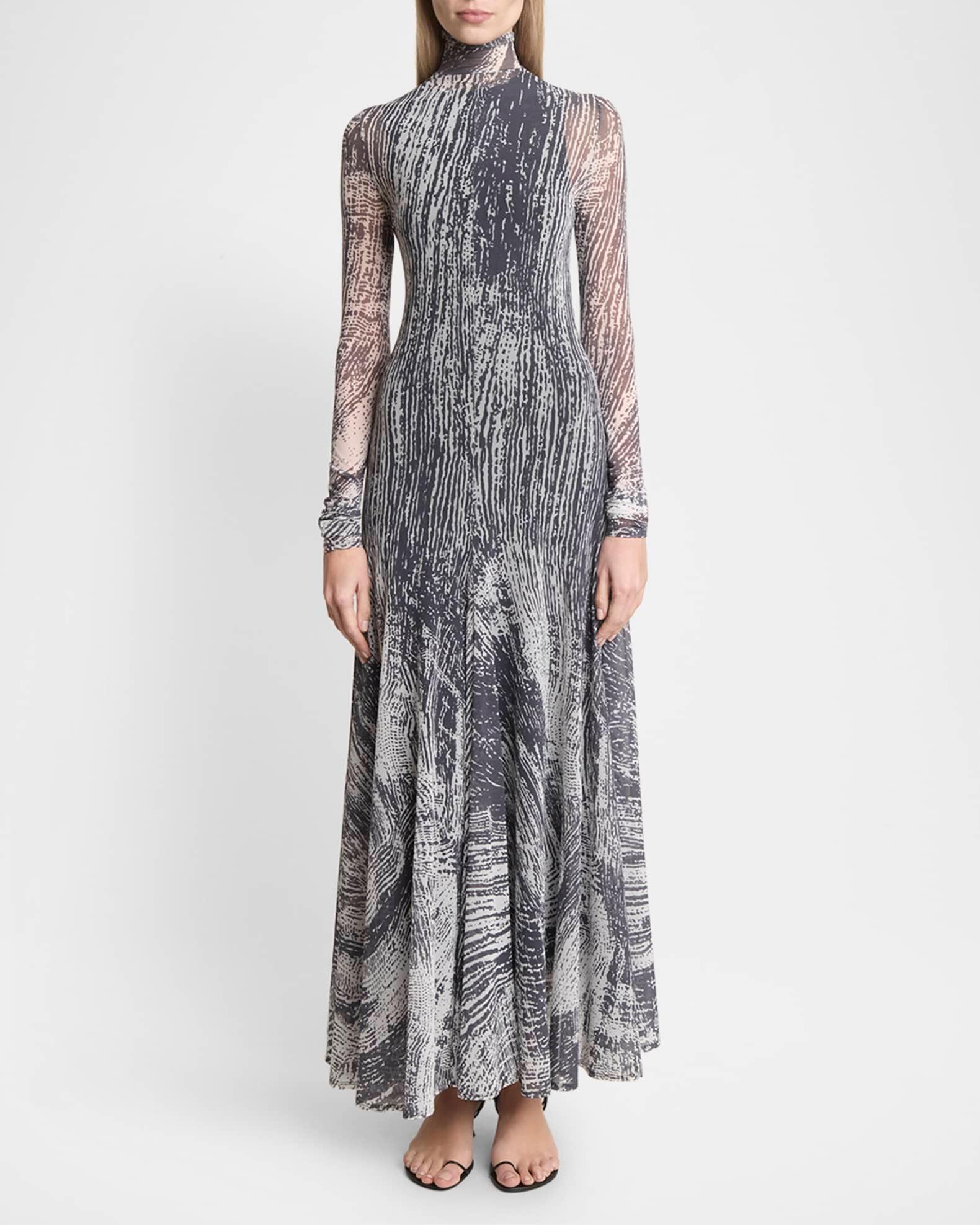 Gemma Printed Tulle Jersey Dress  Product Image