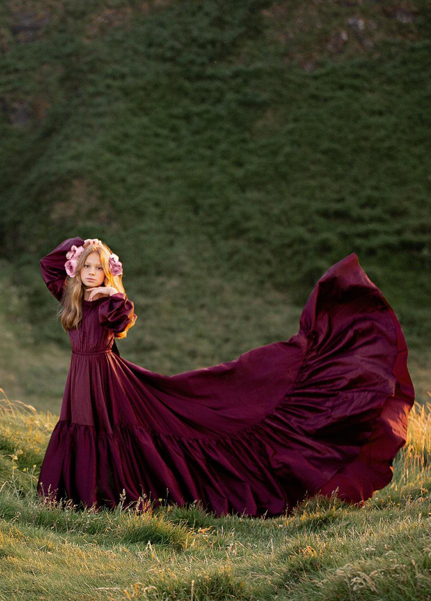 Leana Impact Dress in Plum Girls Product Image