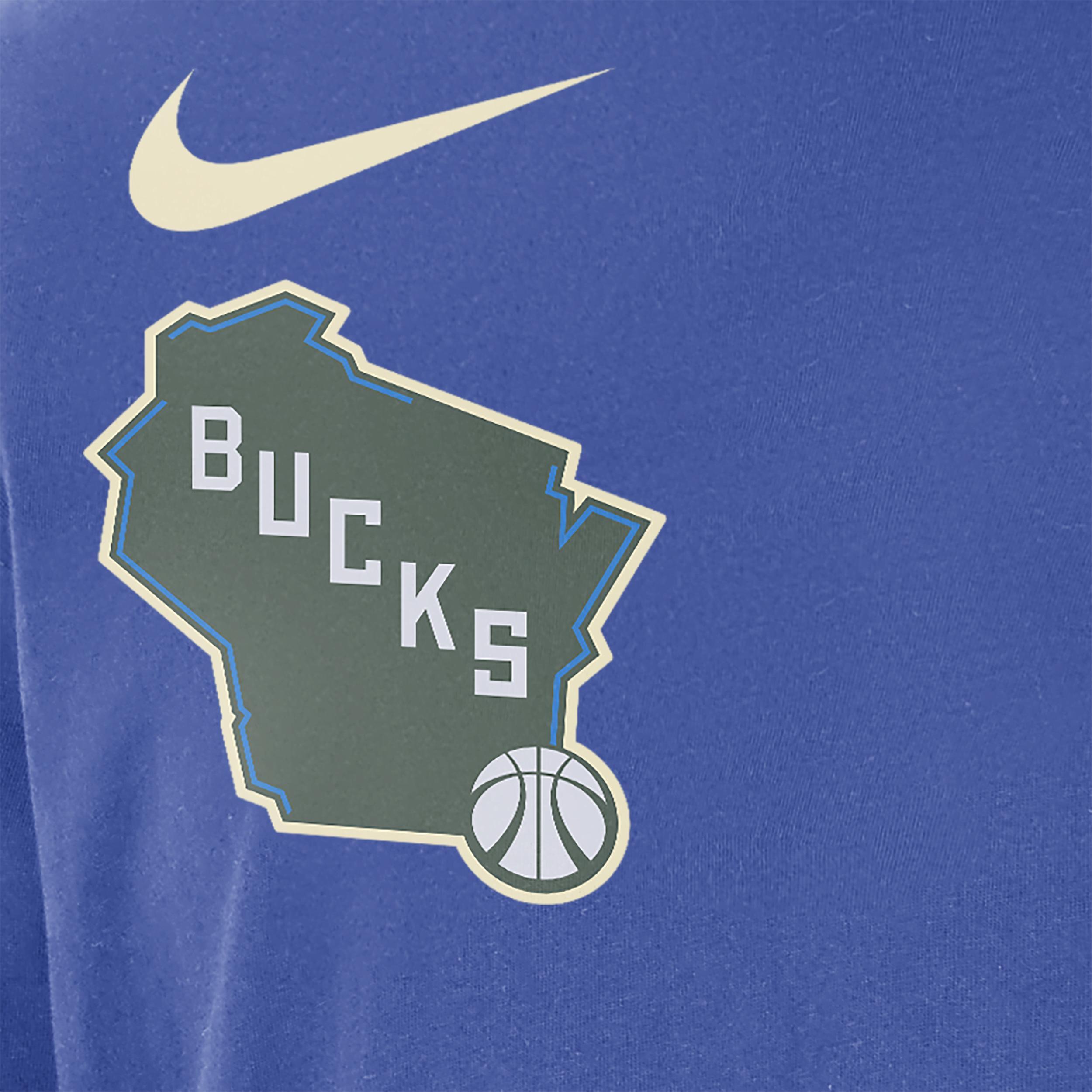Milwaukee Bucks Courtside City Edition Nike Men's NBA Max90 Long-Sleeve T-Shirt Product Image