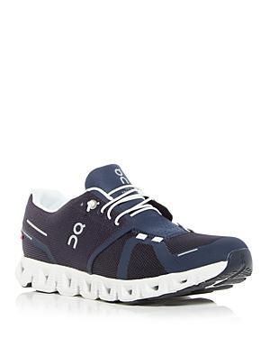 On Mens Cloud 5 Low Top Sneakers in Black-White Product Image