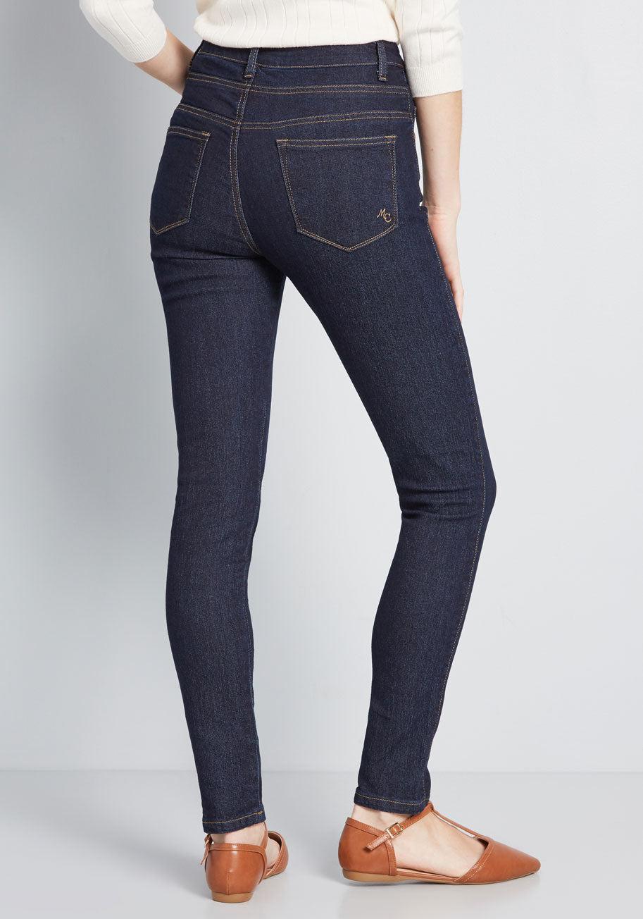 Karaoke Seamstress Buttoned Skinny Jeans - 30 in. Product Image