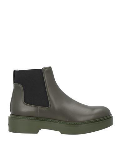SANTONI Woman Ankle Boots Military Green Size 8 Leather Product Image