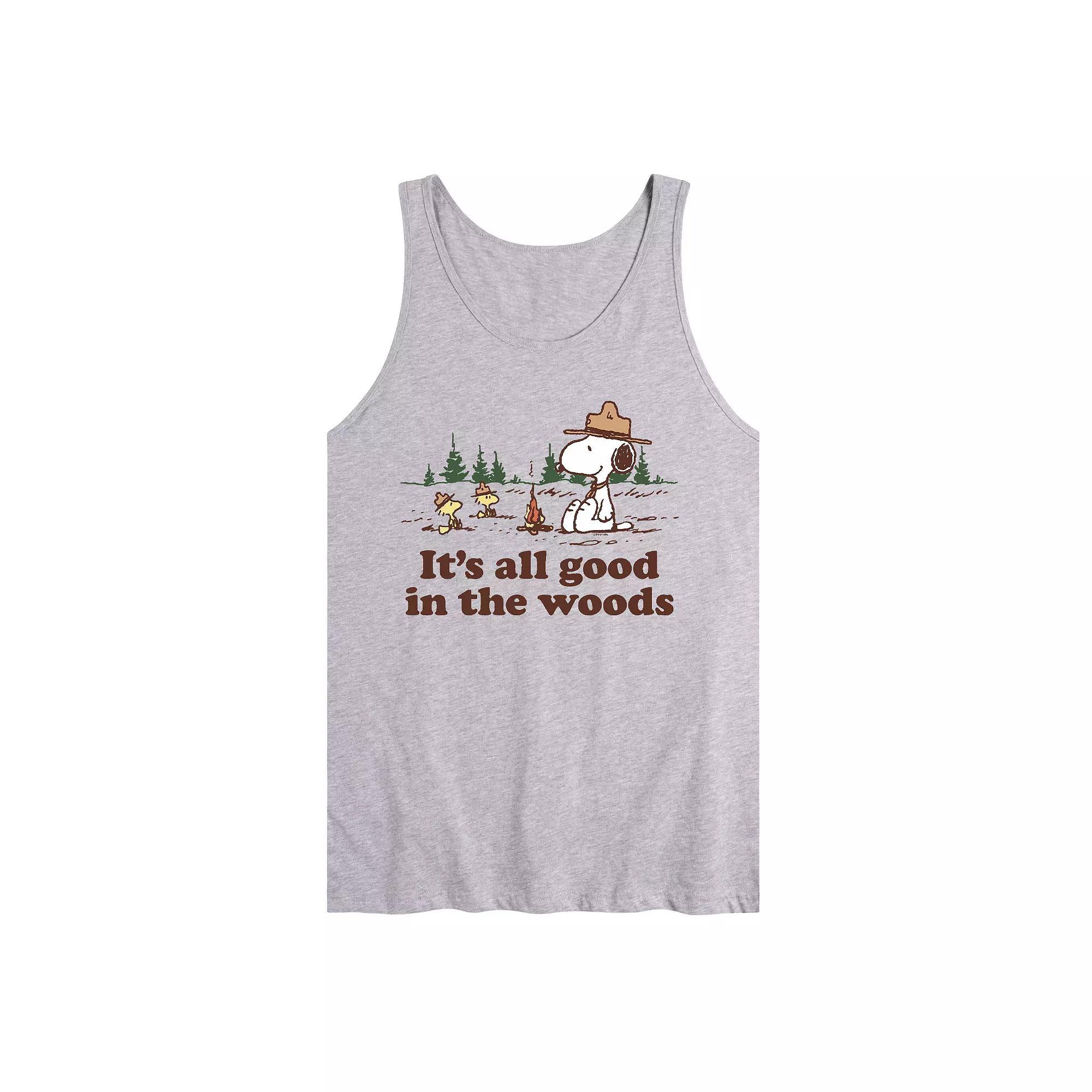 Mens Peanuts All Good In The Woods Tank Top Top Product Image