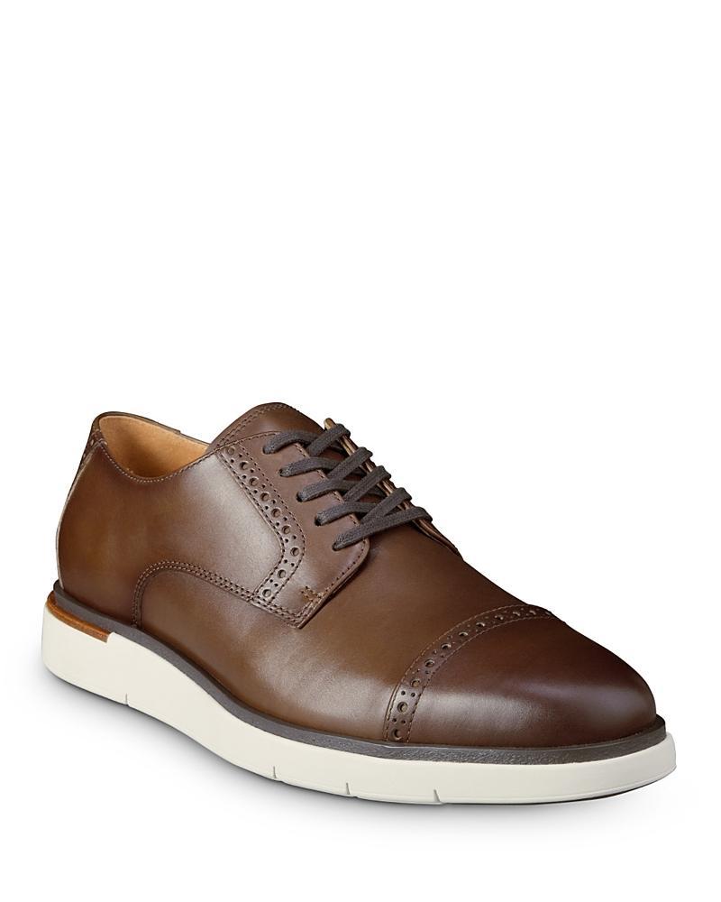 Mens Caleb Leather Cap-Toe Sneakers Product Image