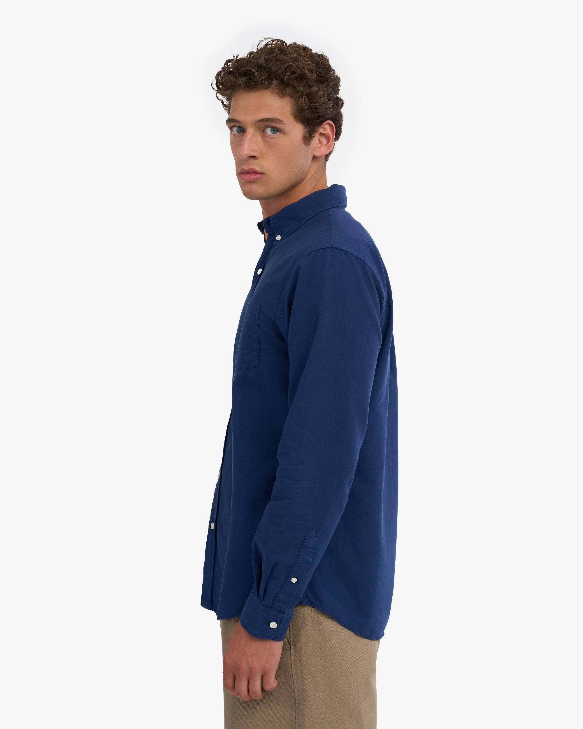 Organic Button Down Shirt - Marine Blue Product Image