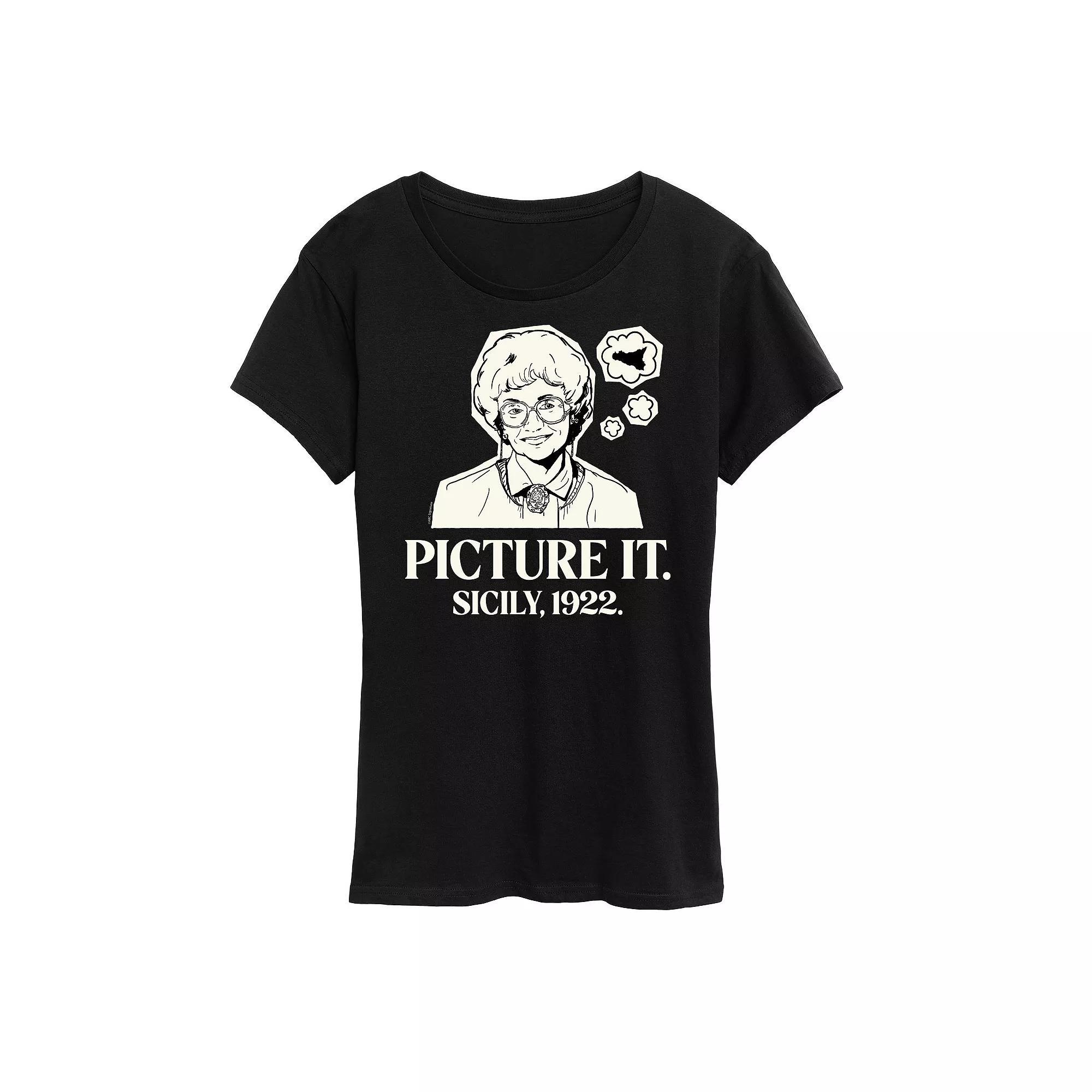 Womens Golden Girls Sophia Picture It Sicily Graphic Tee, Girls Product Image