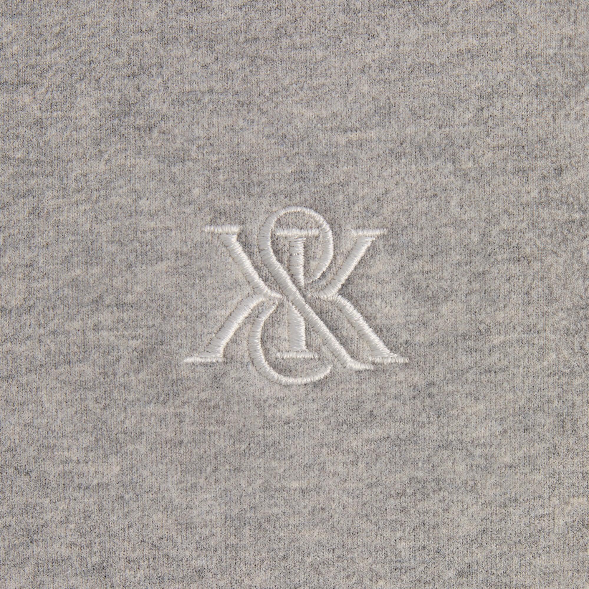 Kith Suede Fleece Nelson Full Zip Hoodie - Medium Heather Grey Male Product Image