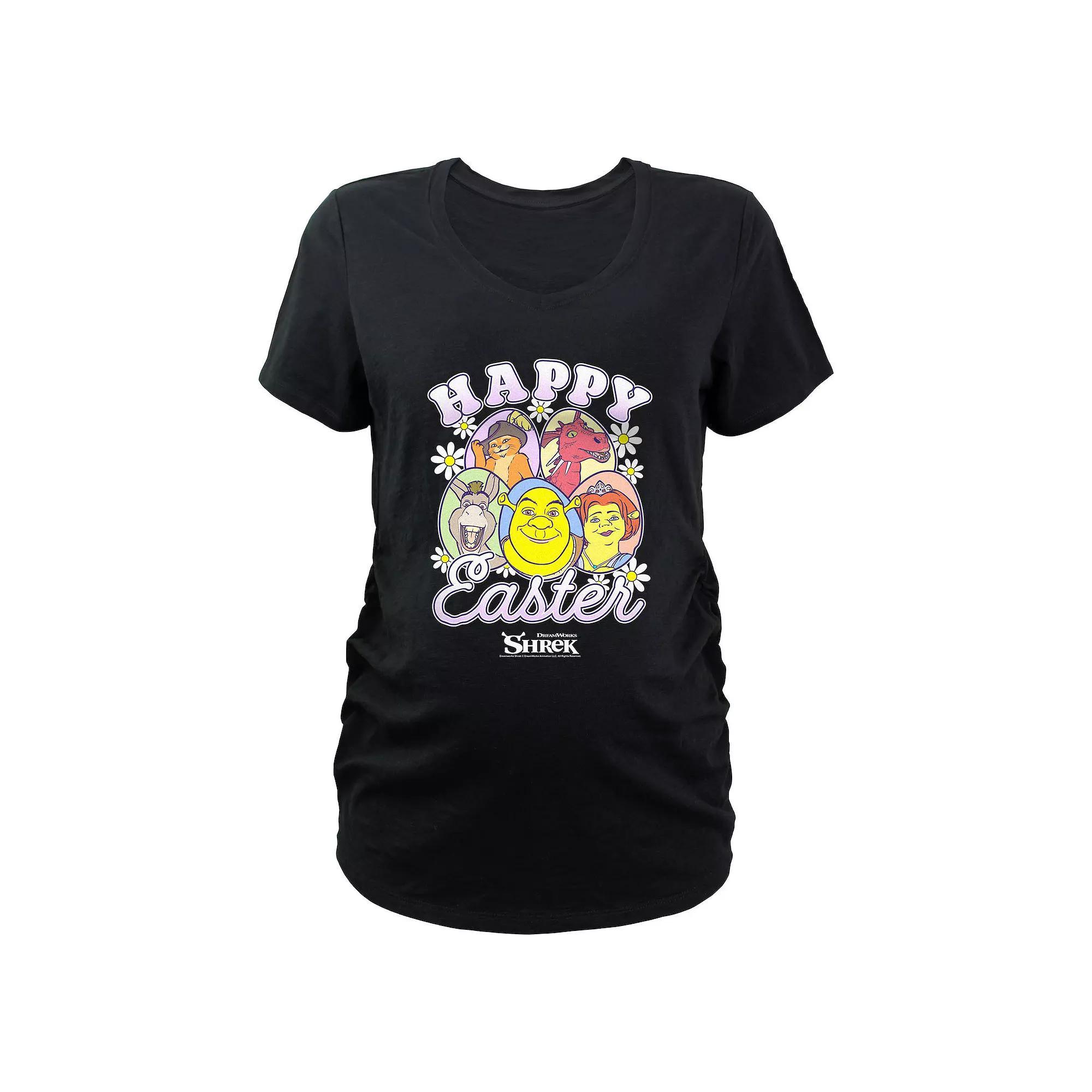 Maternity Shrek Happy Easter Graphic Tee, Women's, Size: XS-MAT, Black Product Image