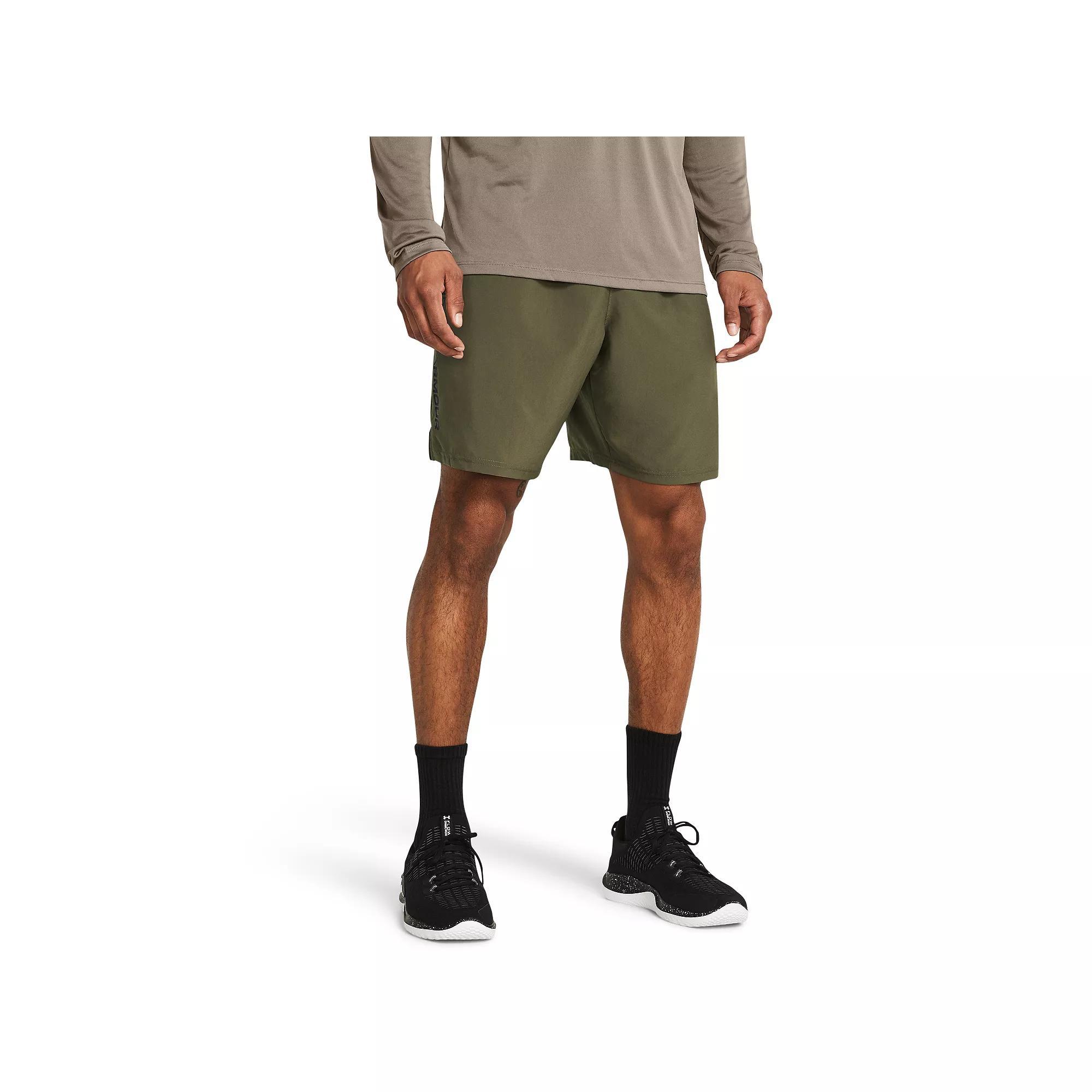 Big & Tall Under Armour Woven Wordmark Shorts, Men's, Size: XL Tall, Marine Od Green Product Image