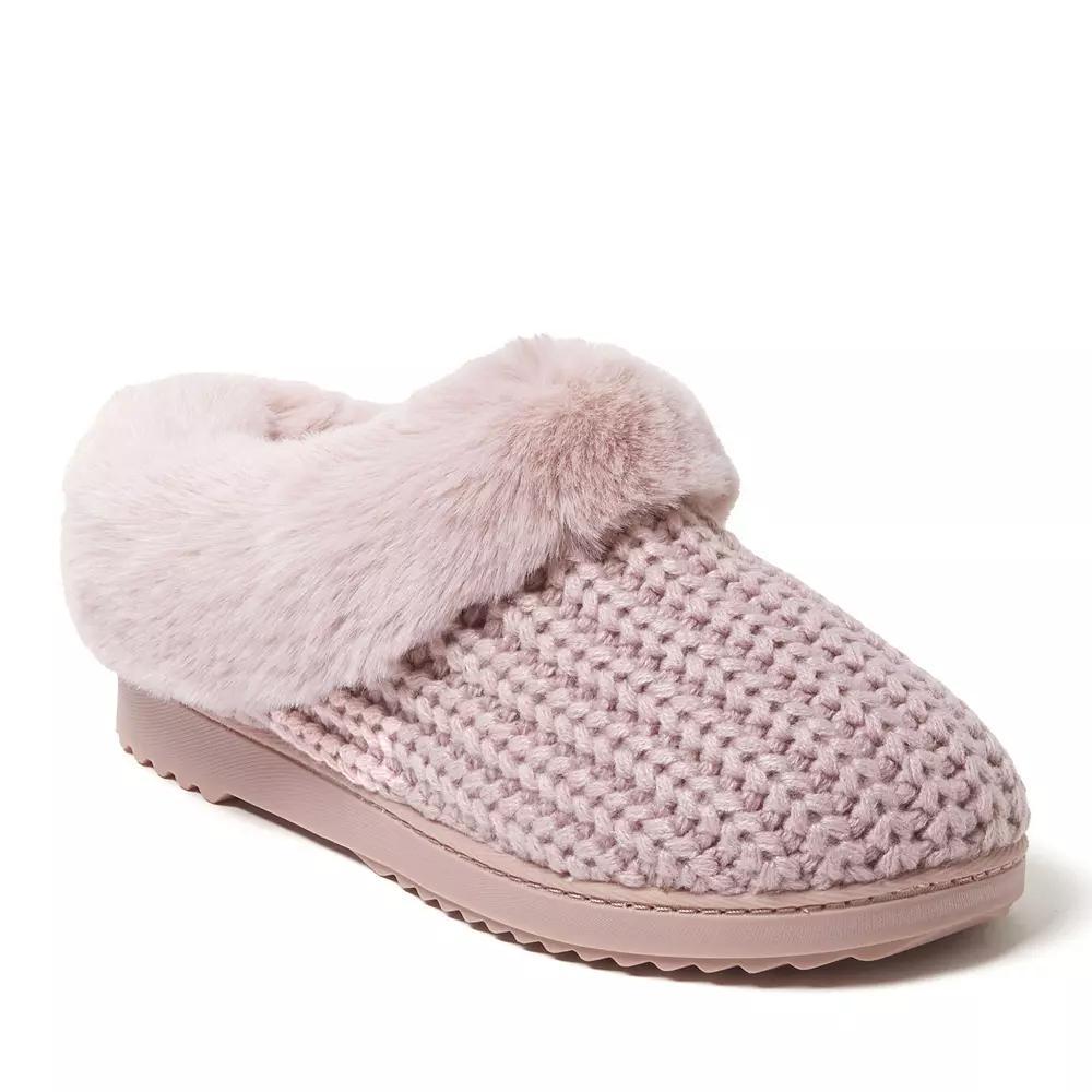 Dearfoams Hannah Festive Knit Womens Clog Slippers Product Image