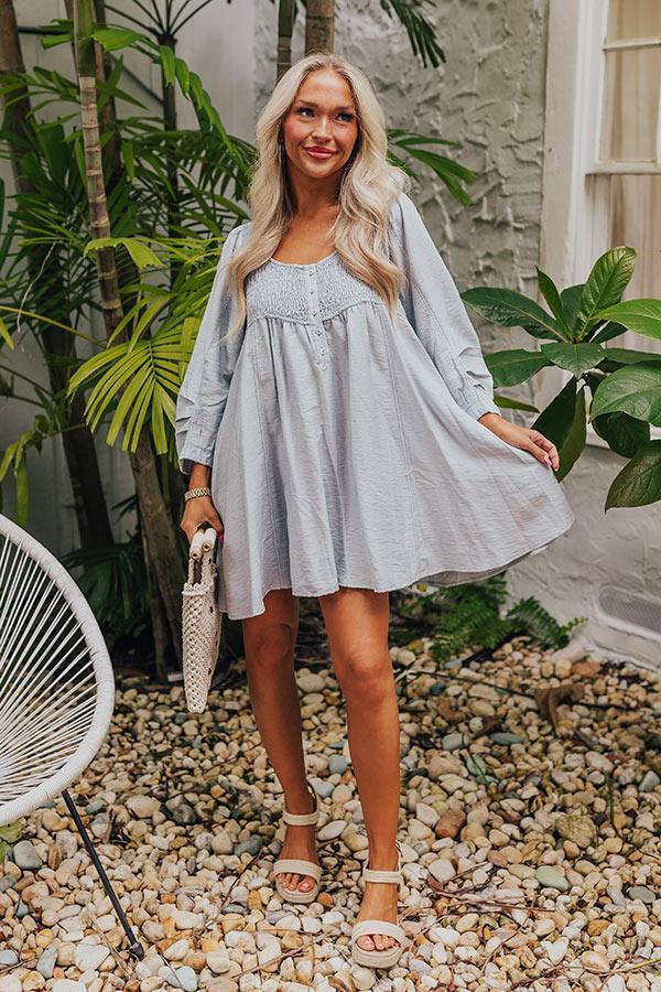 Manhattan Meeting Tunic Dress In Sky Blue Product Image
