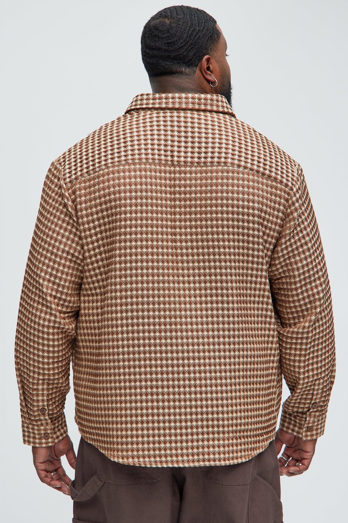 Runnin 'Round Button Up Shirt - Brown/combo Product Image