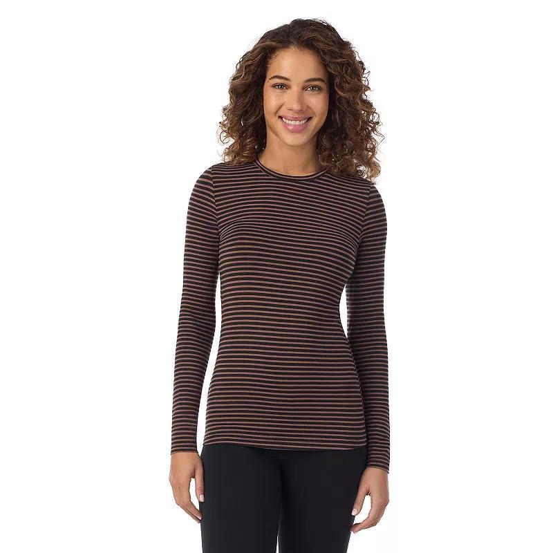 Women's Cuddl Duds® Softwear with Stretch Long Sleeve Top, Size: Medium, Ivory Houndsto Product Image