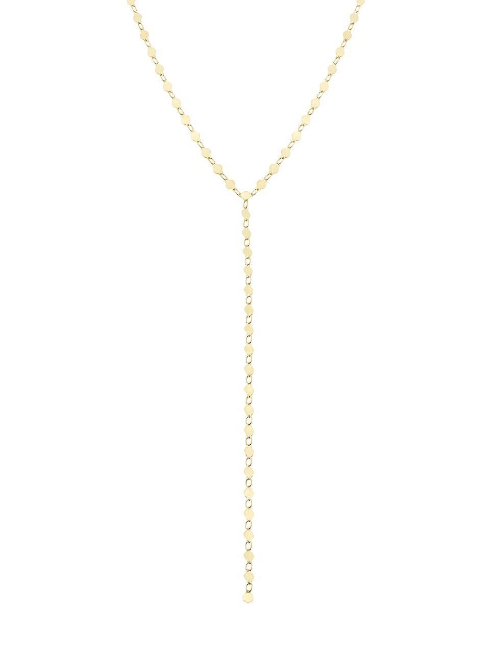 Womens 14K Yellow Gold Pebble Lariat Necklace Product Image