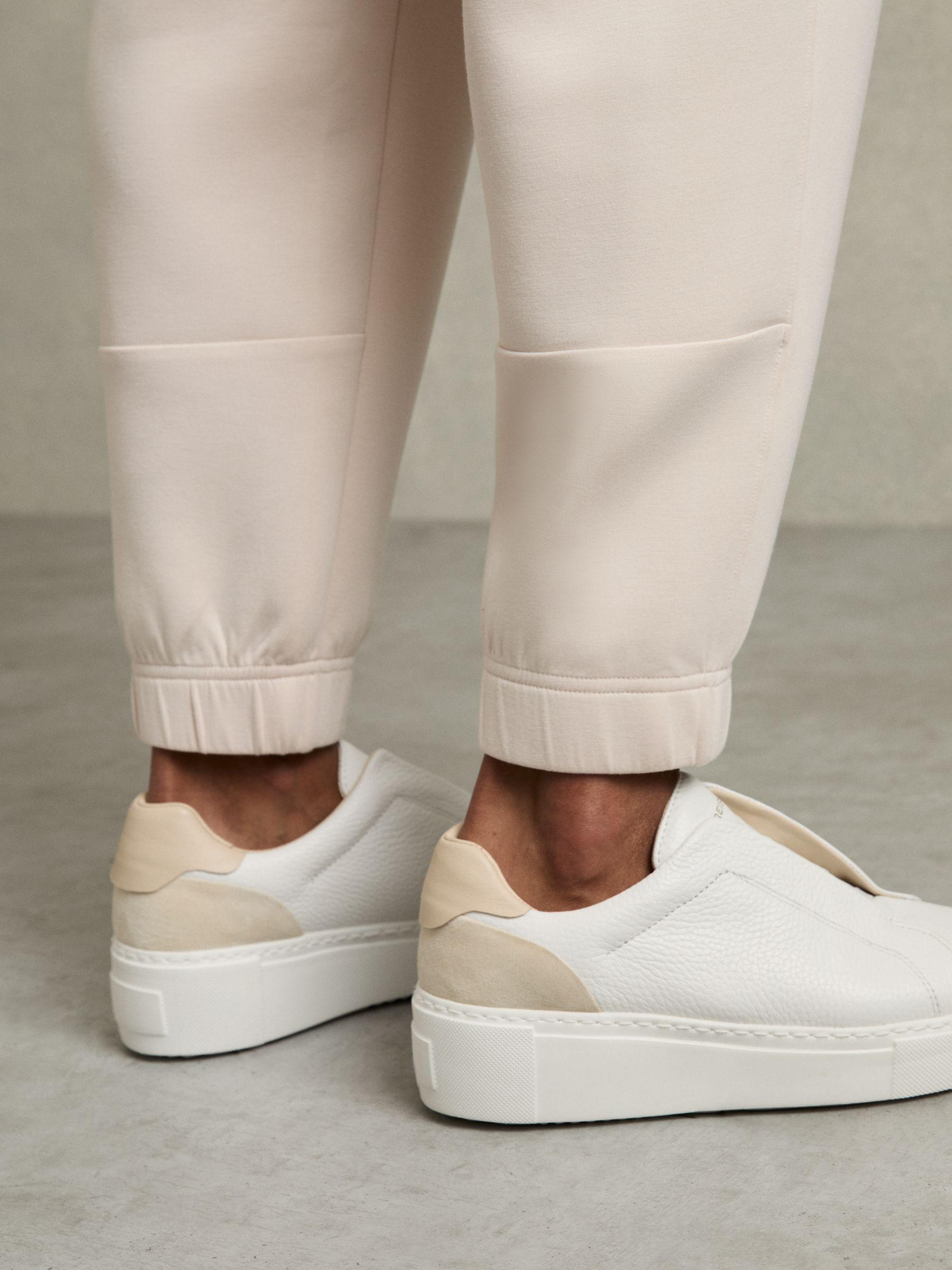 Tapered Elasticated Waist Joggers in Stone Product Image