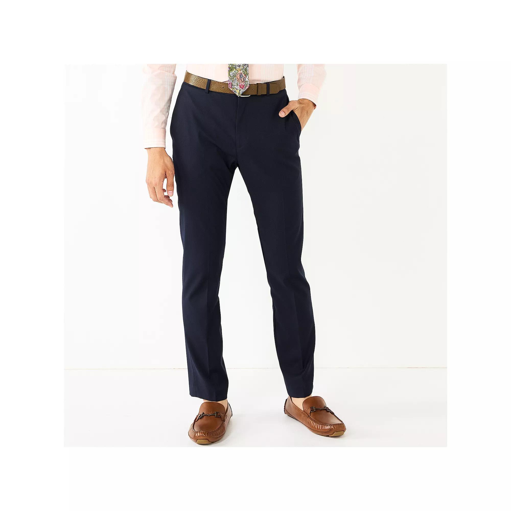 Men's Apt. 9® Premier Flex Performance Extra-Slim Washable Suit Pants, Size: 29X30, Blue Product Image