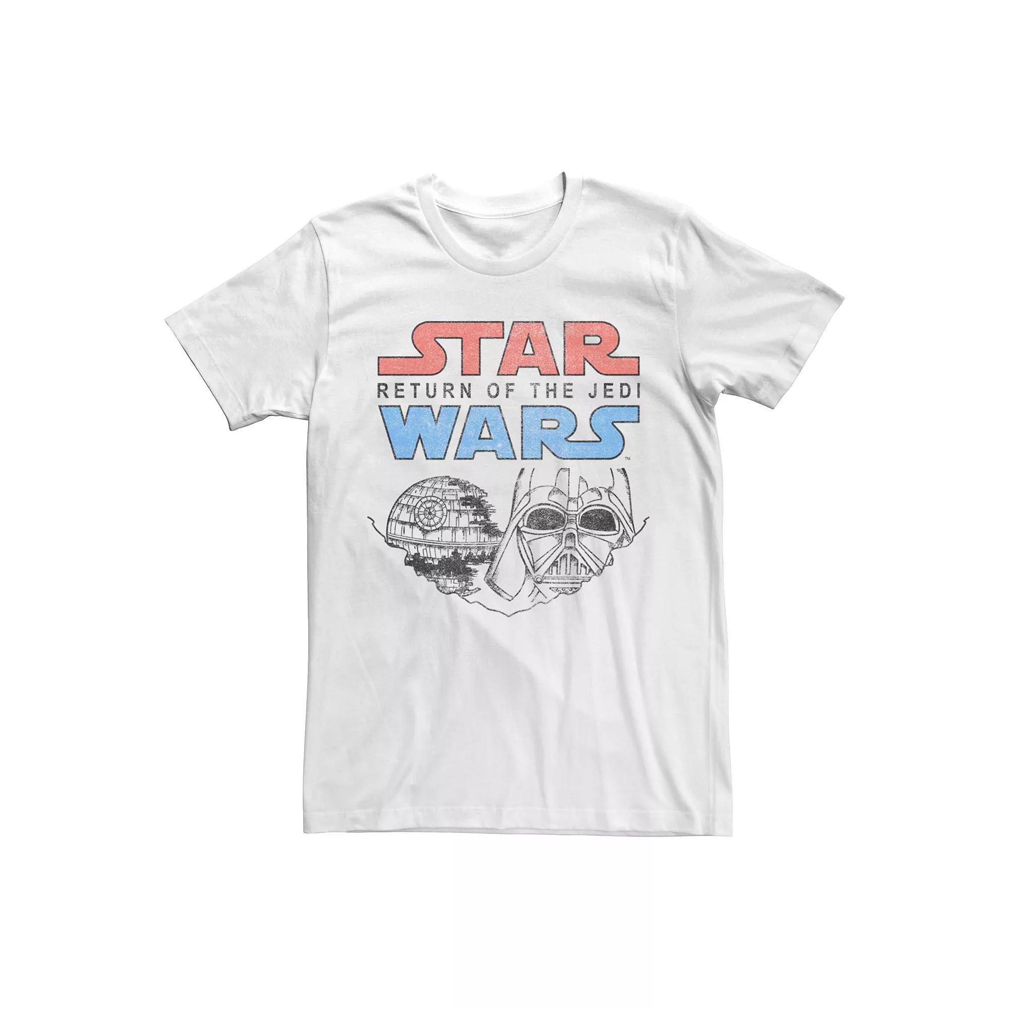 Men's Star Wars Return Of The Jedi Sketched Outline Graphic Tee, Size: 3XL, White Product Image