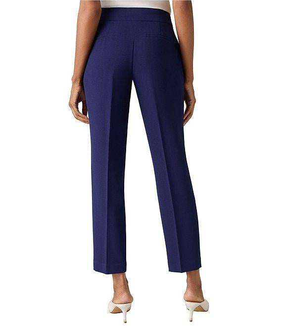 Kasper Solid Crepe Slim Pants Product Image