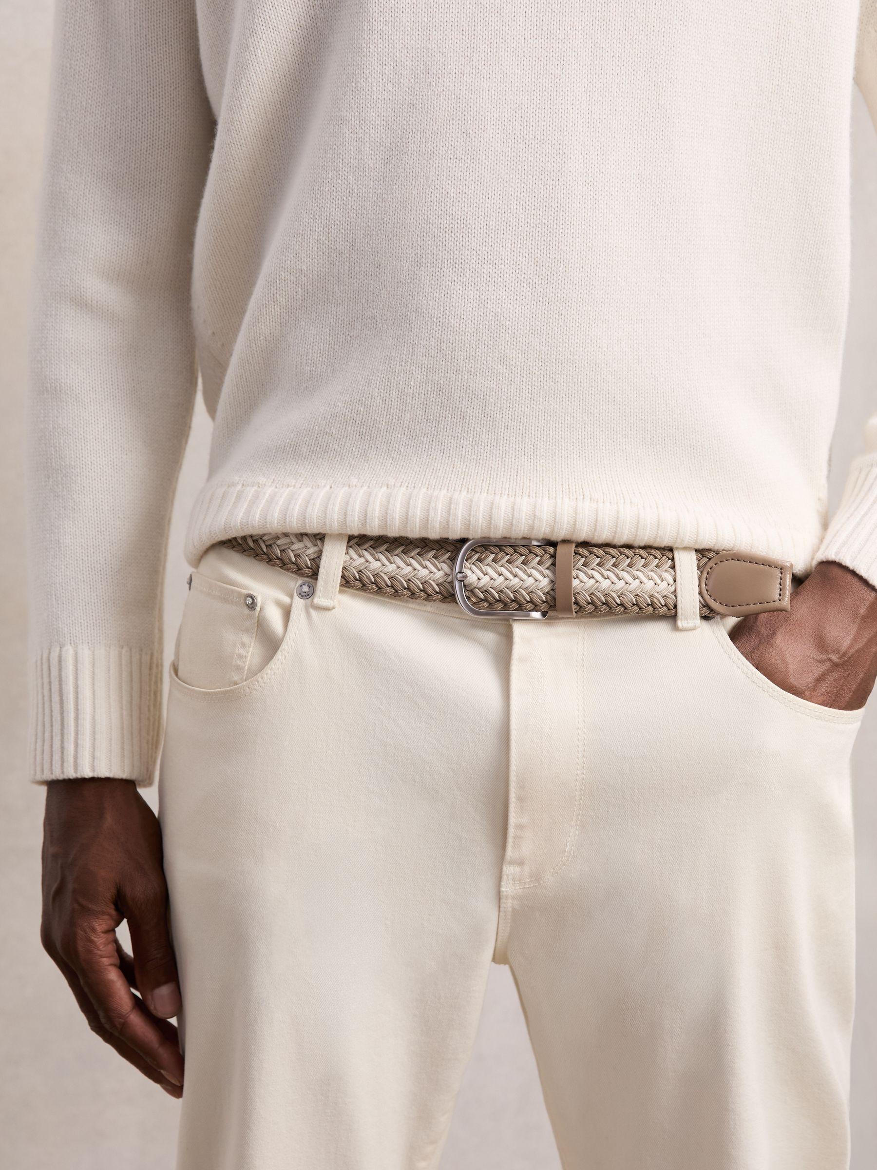 Belt in Taupe Brown/Off White Product Image