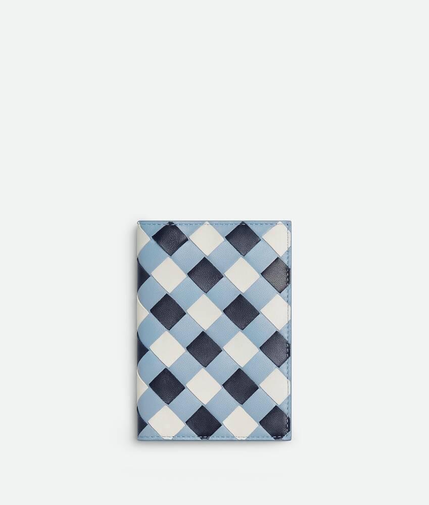Women's Intrecciato Passport Case in Abyss/ice/white Product Image
