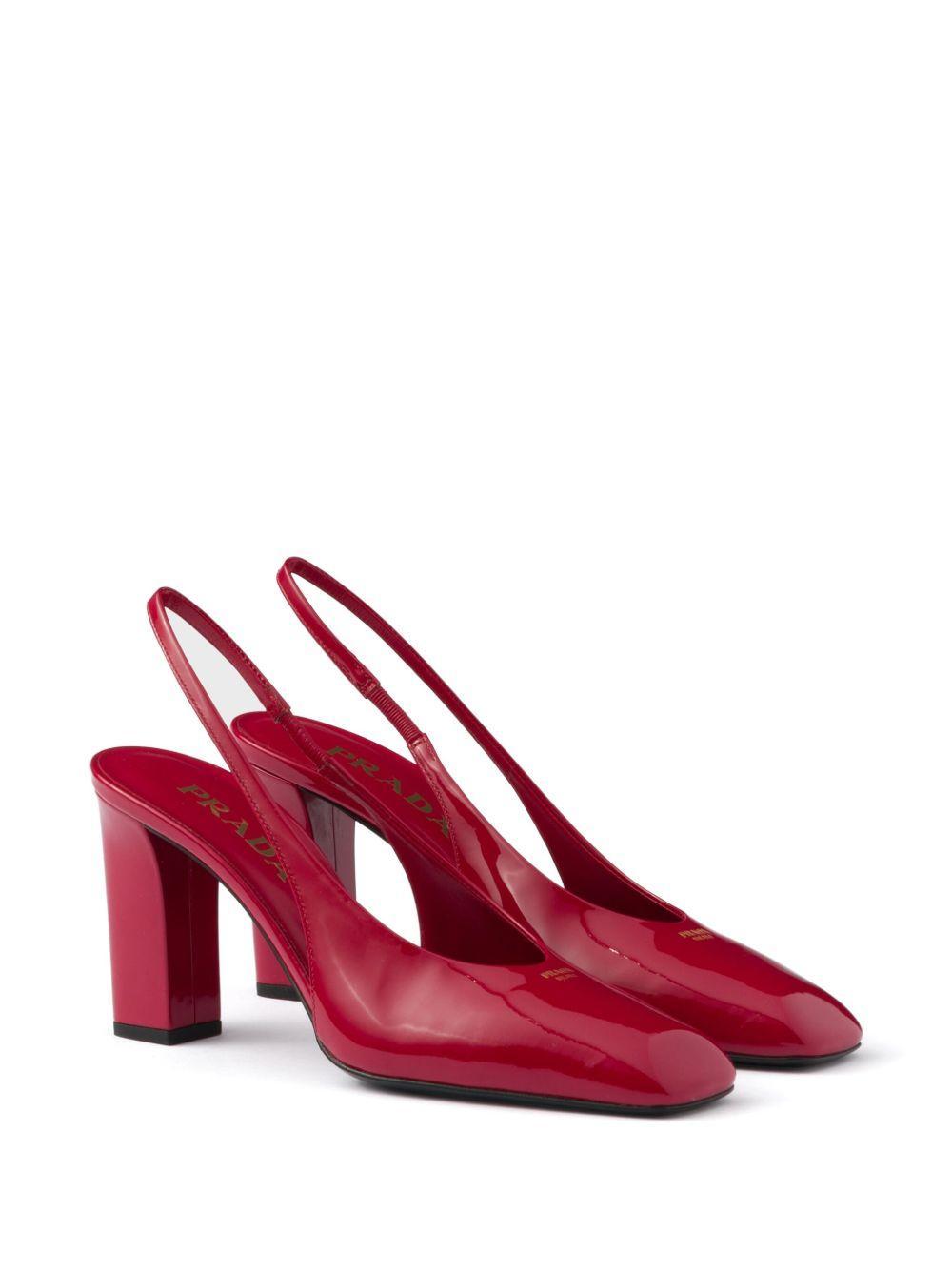 85mm leather slingback pumps Product Image