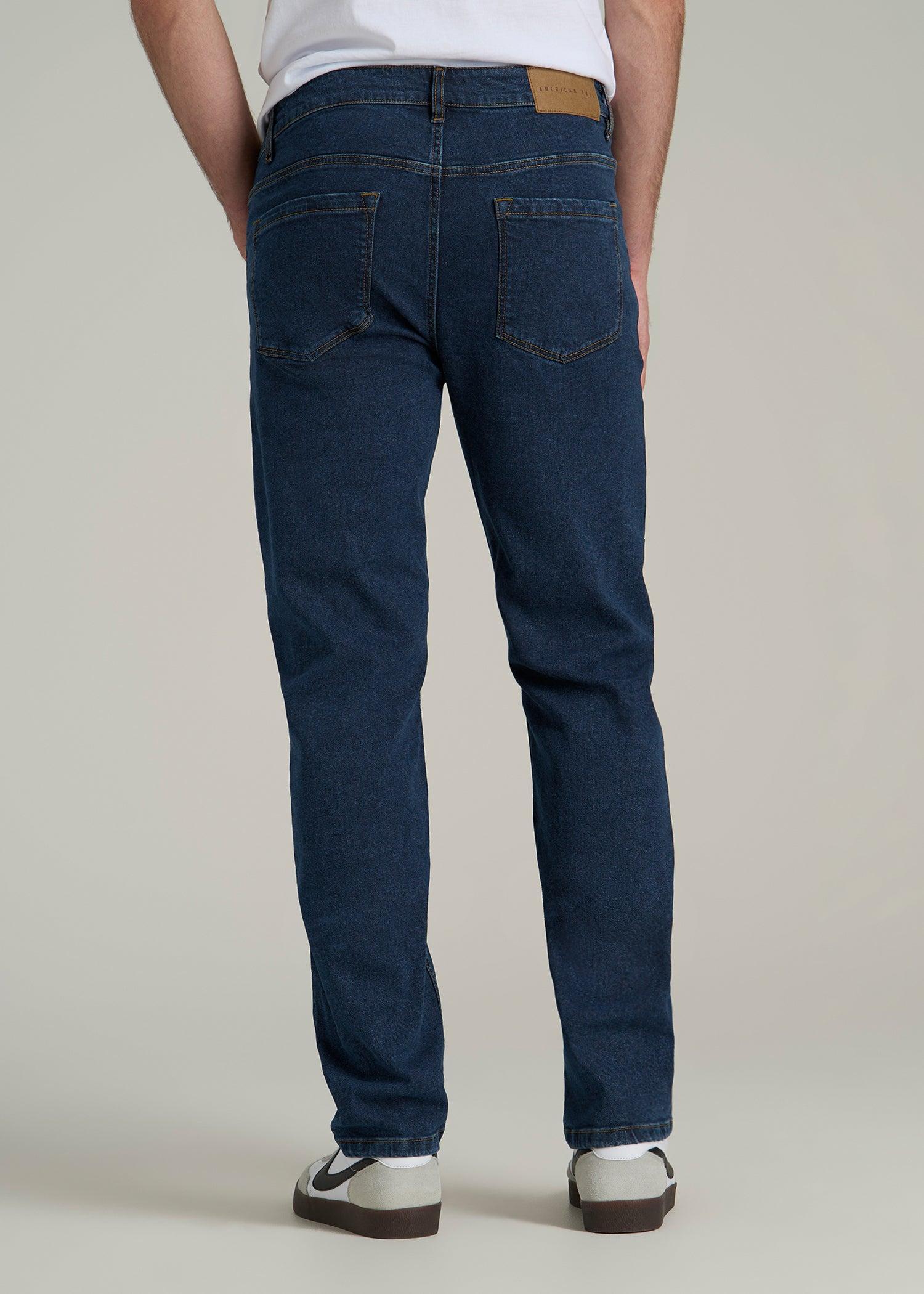 A.T. Basics Men's Carman Tapered fit Jeans for Tall Men in Charged Blue Product Image