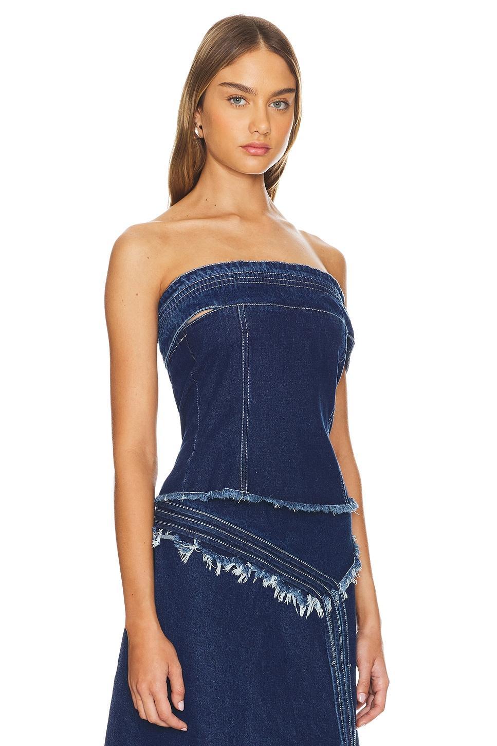 Mademe Denim Top LIONESS Product Image