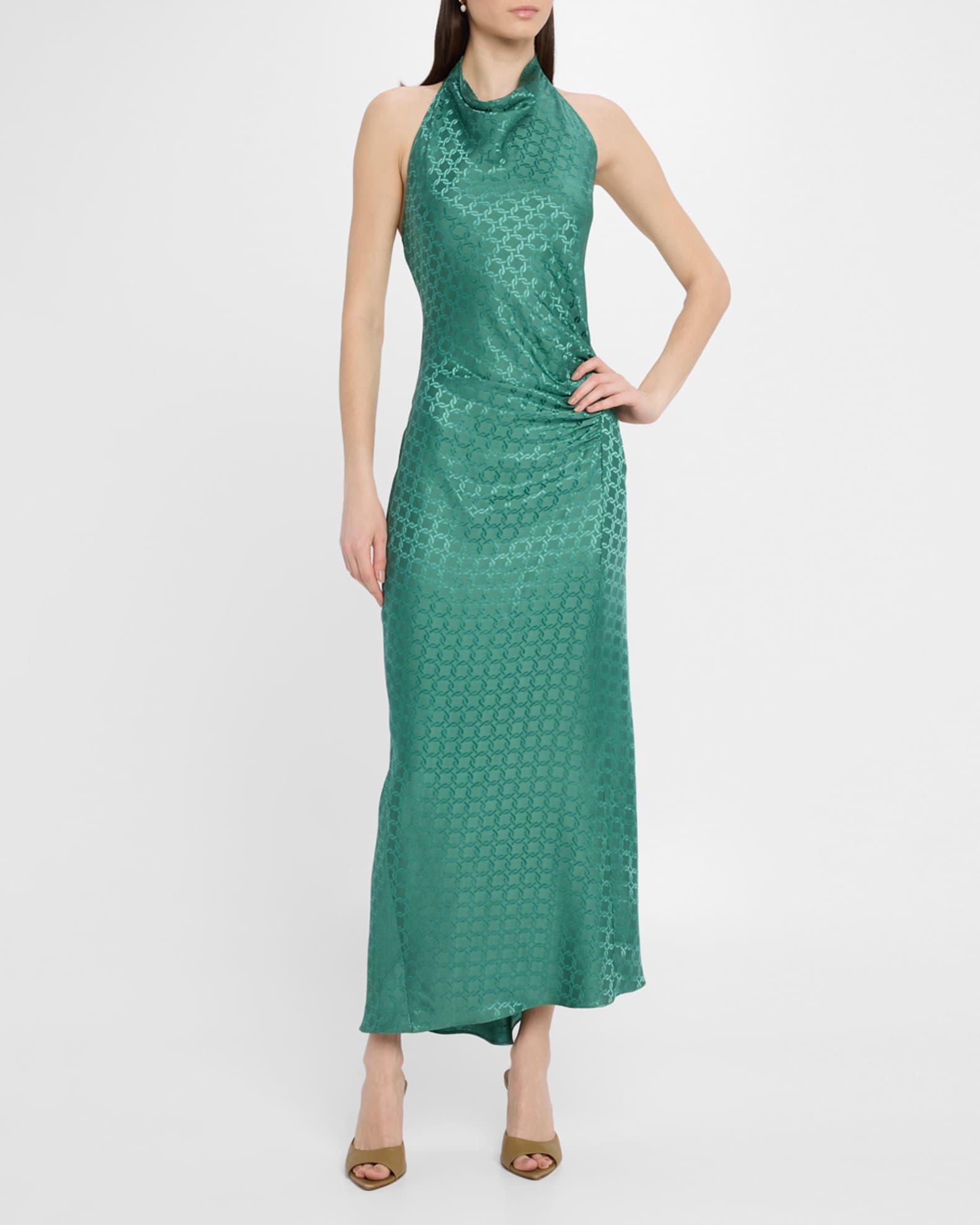 Maggie Printed Halter Maxi Dress Product Image