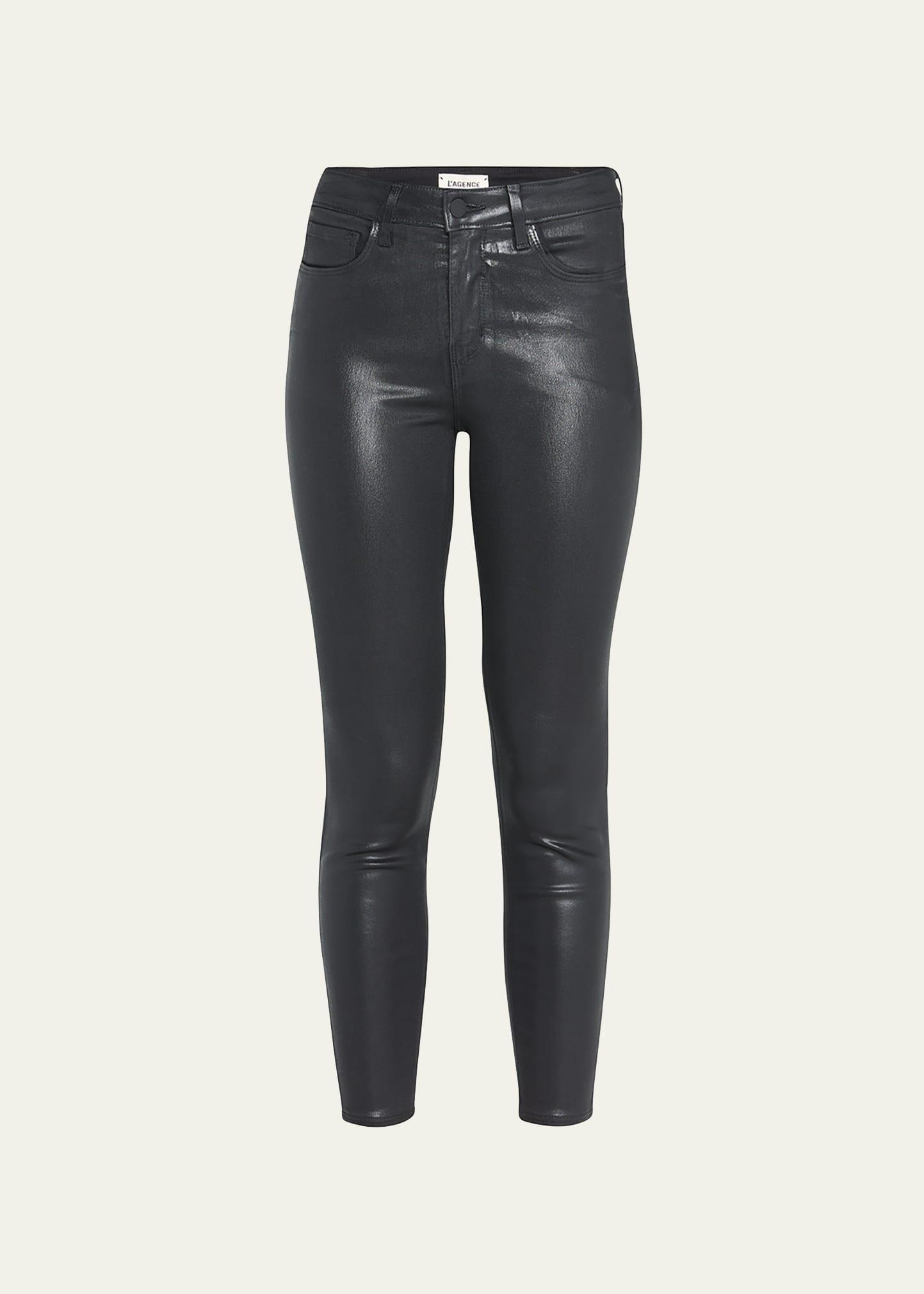 Womens Margot Skinny Mid-Rise Ankle Skinny Coated Jeans Product Image