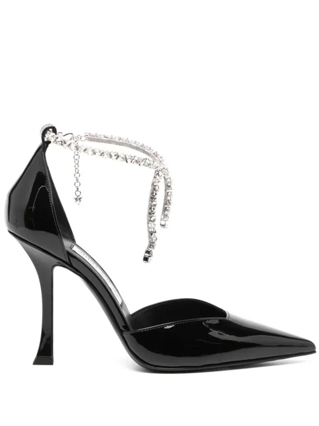 JIMMY CHOO Stevie 100 Patent Leather In Black Product Image