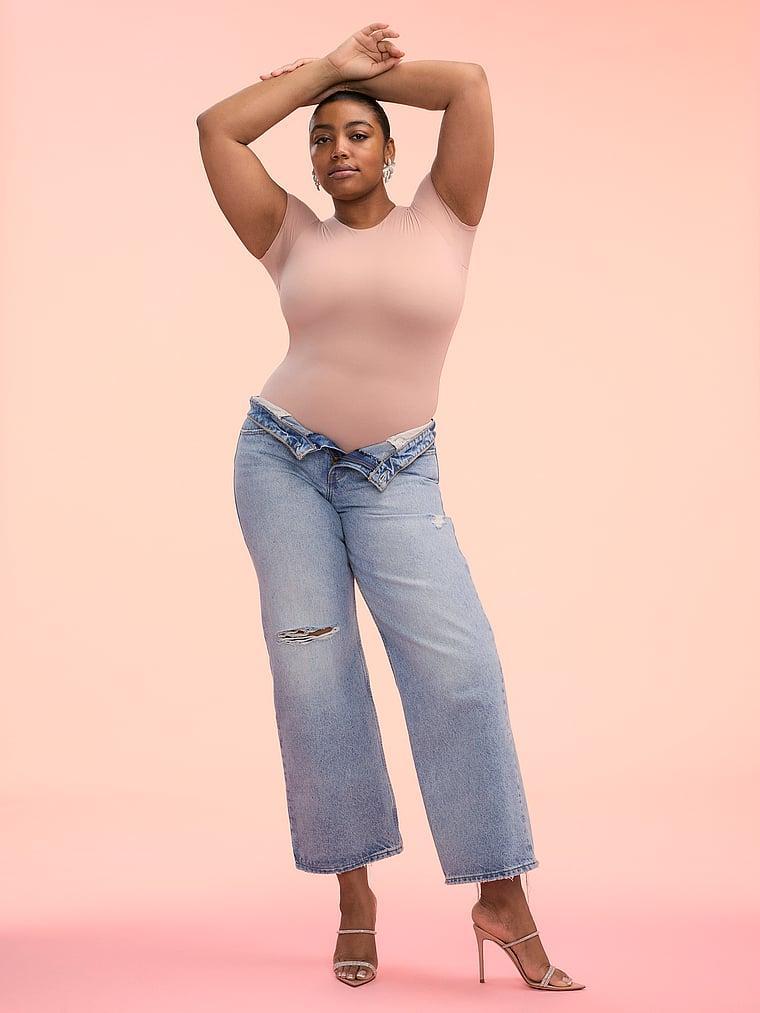 BODYWEAR by Victoria with FeatherSoft™ Innovation Short-Sleeve Bodysuit Product Image
