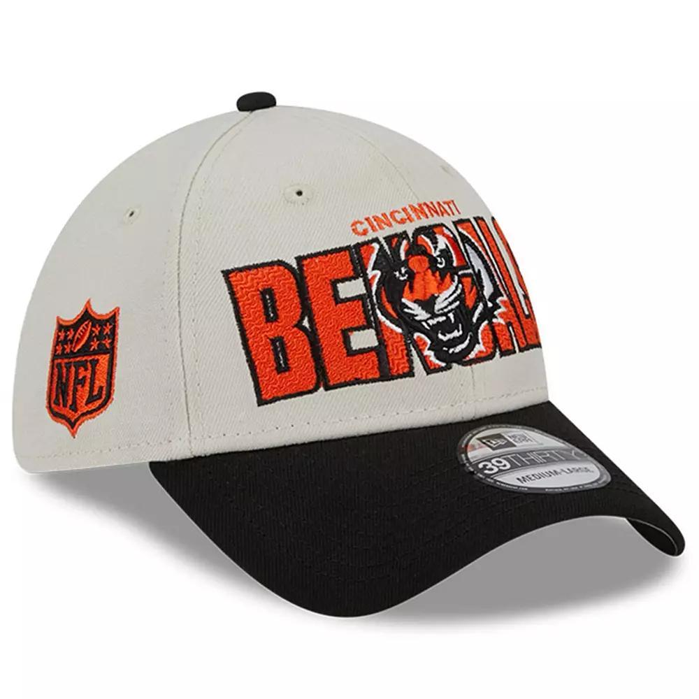 Men's New Era Stone/Black Cincinnati Bengals 2023 NFL Draft 39THIRTY Flex Hat, Size: Small/Medium, Team Product Image