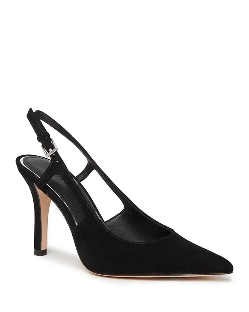 PAIGE Women's Samara Pointed Toe High Heel Slingback Pumps In Black Product Image