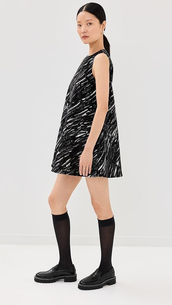 Marni Flocked Denim Flared Dress | Shopbop Product Image