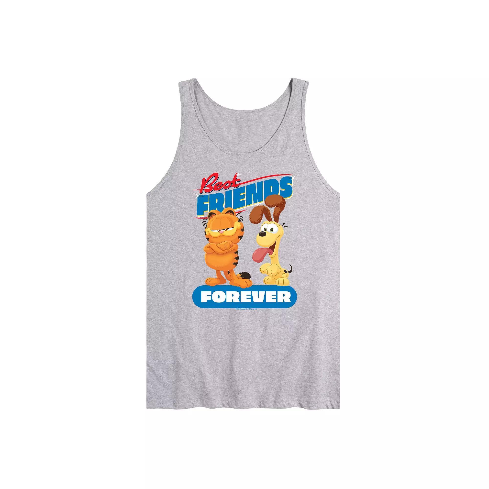 Mens Garfield The Movie Best Friends Forever Tank Top Athletic Grey Product Image