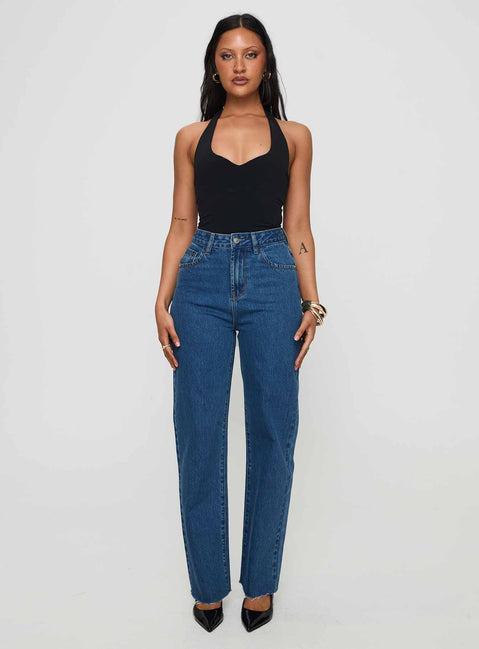 Kalinda Denim Jeans Mid Blue Product Image