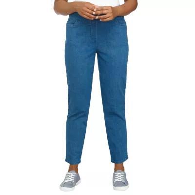 Alfred Dunner Classics Stretch Fabric Womens Mid Rise Straight Leg Jean Product Image