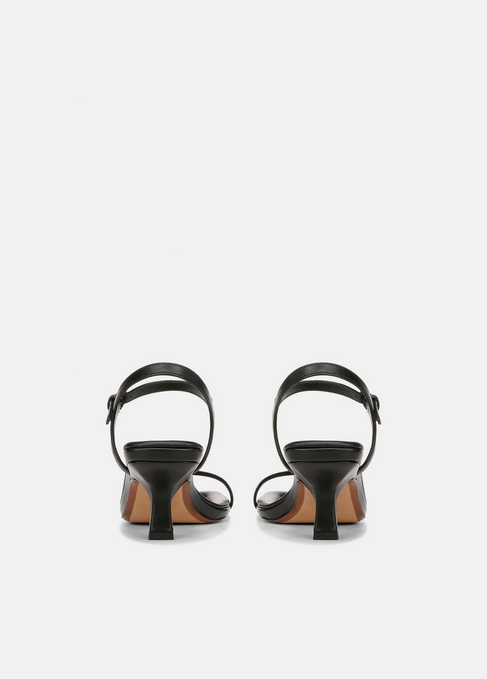 Womens Coco Leather Heeled Sandal, Black, Size 6.5 Vince Product Image