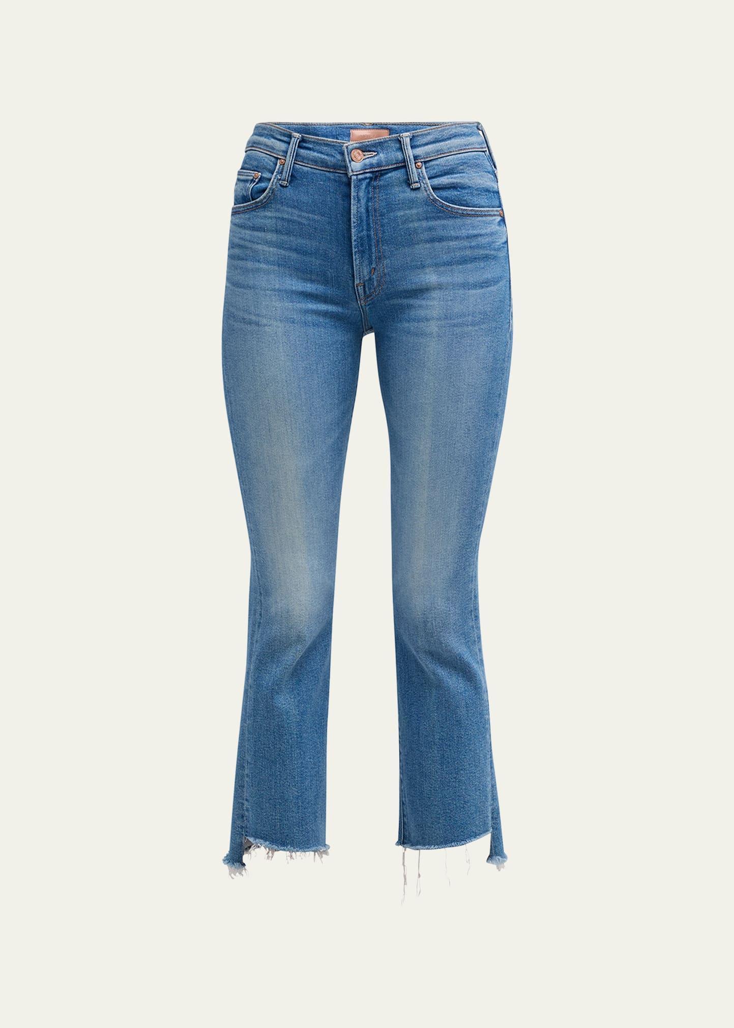 Mother The Insider High Rise Crop Step Fray Bootcut Jeans in Limited Edition Product Image