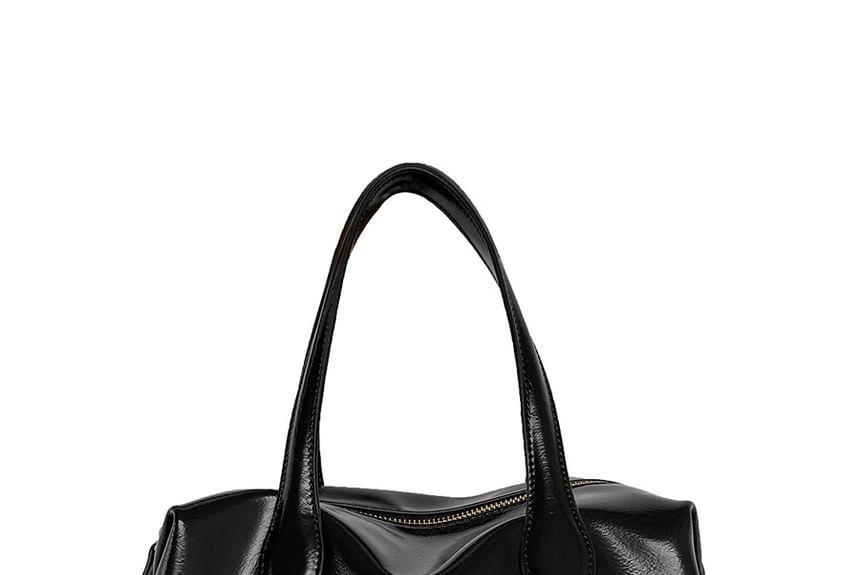 Faux Leather Bowler Bag Product Image