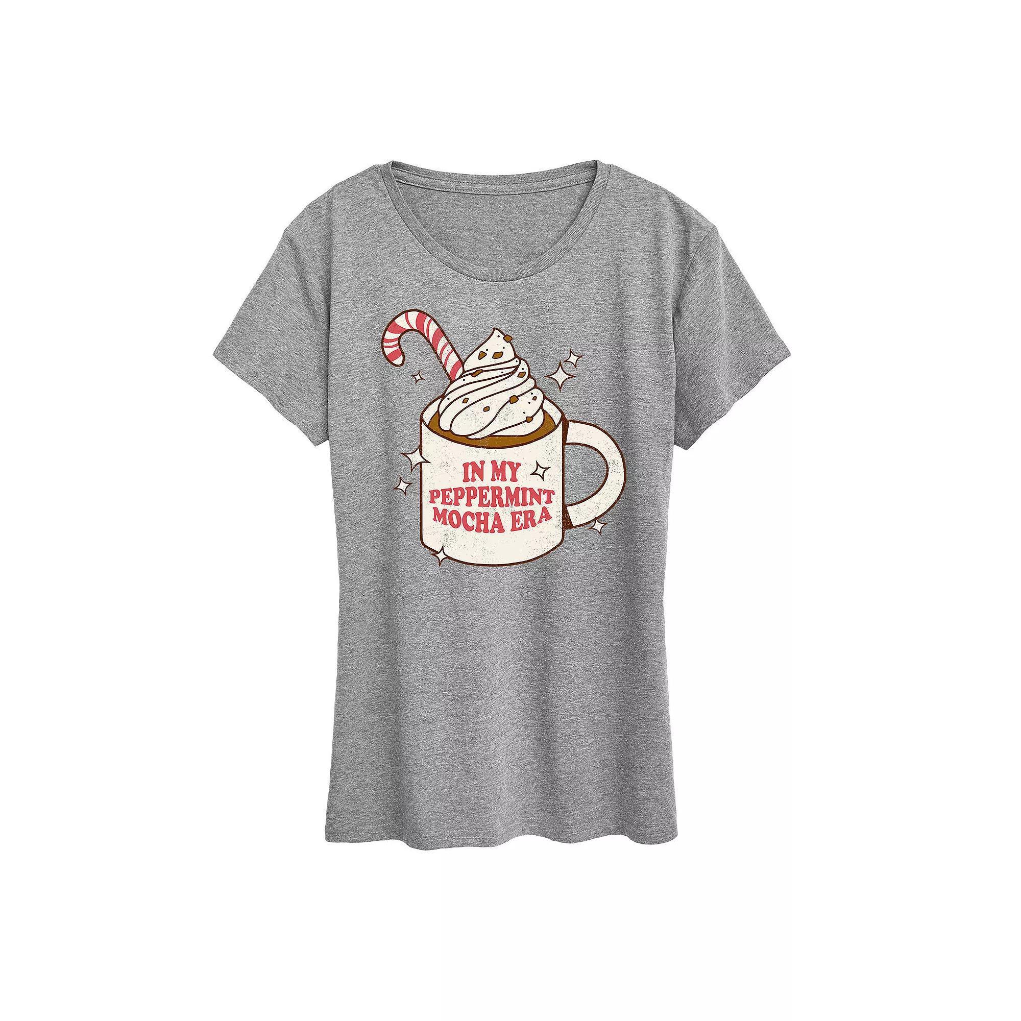 Womens Peppermint Mocha Era Graphic Tee, Girls Grey Green Product Image