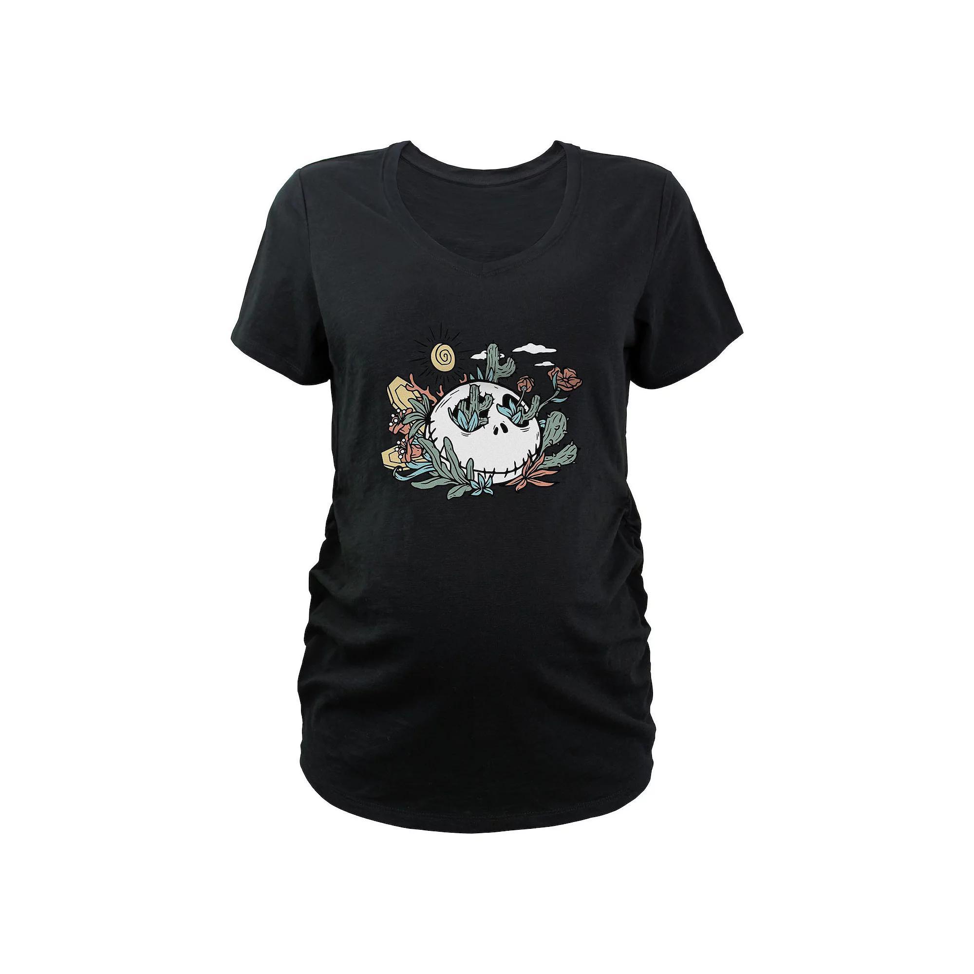 Disney's Nightmare Before Christmas Jack Skellington Desert Scene Maternity Graphic Tee, Women's, Size: XXL-MAT, Black Product Image