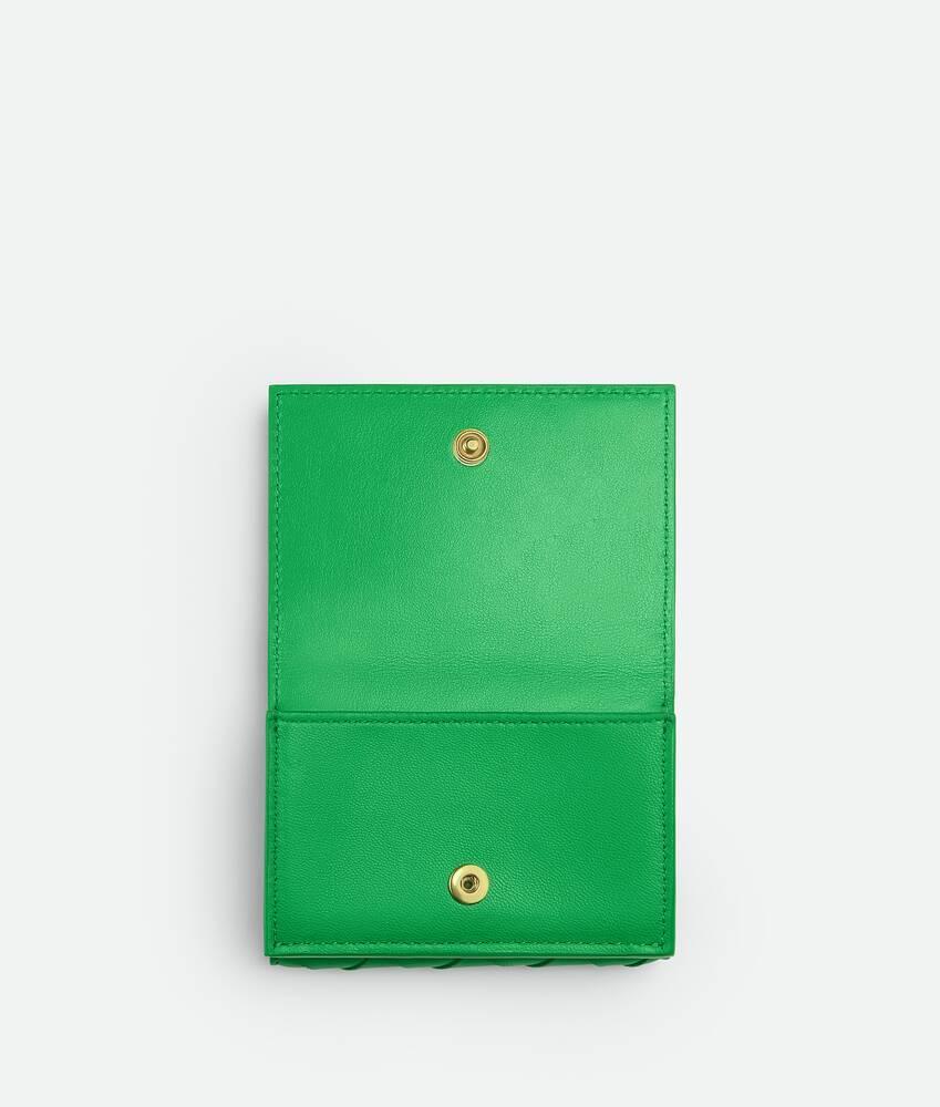 Women's Intrecciato Tiny Tri-Fold Wallet in Parakeet Product Image