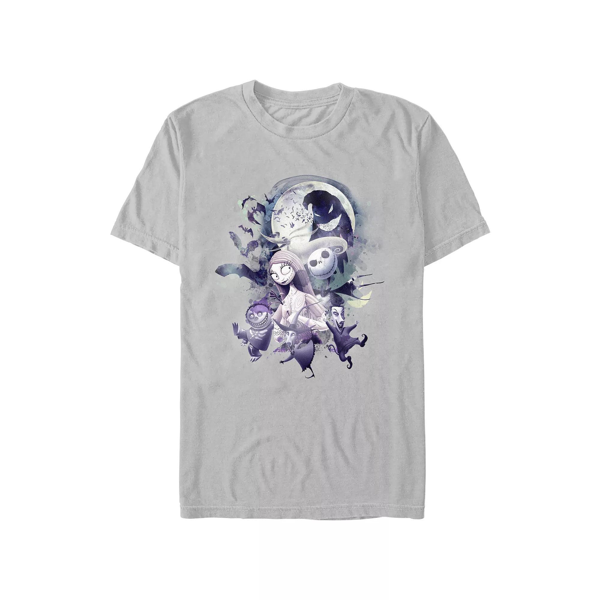 Disney's The Nightmare Before Christmas Glowy Full Moon Men's Graphic Tee, Size: Medium, Silver Product Image