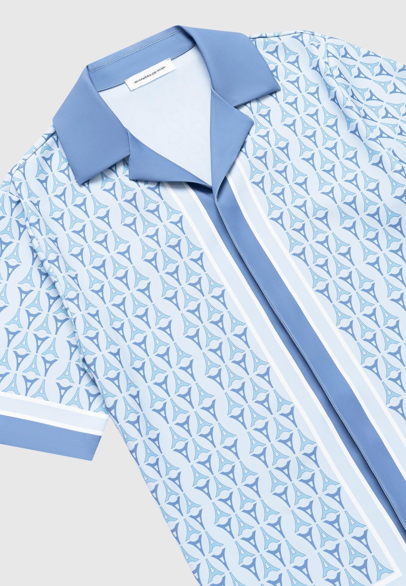 Eiffel Monogram Resort Shirt - Blue Male Product Image